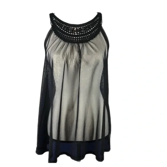 Free People Women’s Sheer Metallic Racerback Tank - Picture 1 of 7